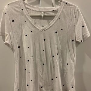 White Z Supply T-Shirt with Black Stars